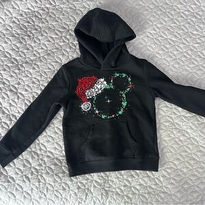 Disney Christmas Mickey Mouse Black Hoodie with toddler 4T